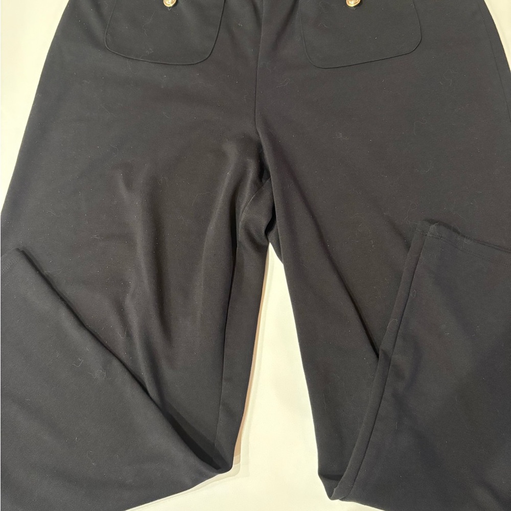 H&M Black Wide-Leg Cropped Pants Size XL